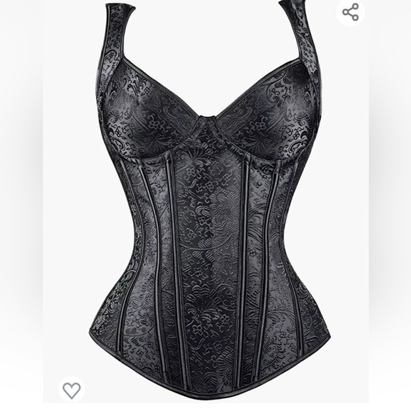 Kimring black corset gothic jacquard‎ adjustable 4X NWT - Picture 3 of 9